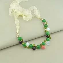 картинка Бусы Агат Халцедон Лунный камень 45 см от магазина Wolves