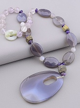 картинка Бусы Агат Аметист Пирит 50 см от магазина Wolves