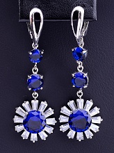 картинка Серьги 'FJ' Фианит (родий) от магазина Wolves