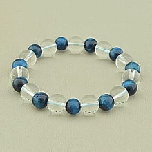 картинка Браслет 'SUNSTONES' Кошачий глаз Горный хрусталь 18 см от магазина Wolves