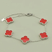 картинка Браслет 'Stainless Steel' Эмаль 17 см (родий) от магазина Wolves