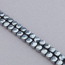 картинка Бусины из натурального терагерца, серебряный цвет, нить 39 см от магазина Wolves