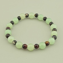 картинка Браслет 'SUNSTONES' Нефрит Агат 18 см от магазина Wolves