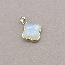 картинка Кулон Лунный камень  Серебро(925) 17х15мм от магазина Wolves