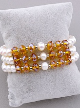 картинка Браслет Жемчуг Чешский хрусталь 18 см от магазина Wolves