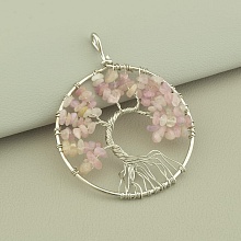 картинка Кулон Розовый кварц 60x50мм от магазина Wolves