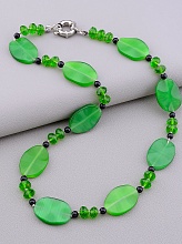 картинка Бусы Кошачий глаз Чешский хрусталь 50 см от магазина Wolves