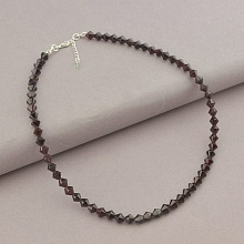 картинка Бусы 'SUNSTONES' Гранат Серебро(925) 38 см от магазина Wolves