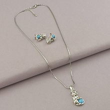 картинка Подвеска+Серьги Бирюза 47 см от магазина Wolves