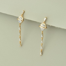 картинка Серьги 'XUPING' Фианит (позолота 18к) от магазина Wolves