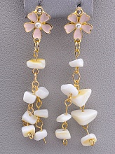 картинка Серьги 'FJ' Перламутр Эмаль от магазина Wolves