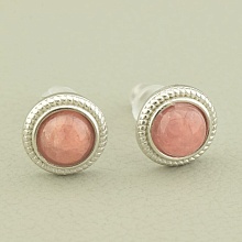 картинка Серьги Родохрозит 9х9 (Серебро(925)) от магазина Wolves