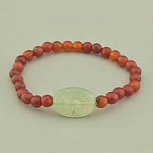 картинка Браслет 'SUNSTONES' Сердолик Пренит 17 см от магазина Wolves