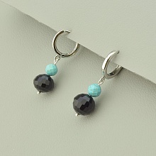 картинка Серьги 'SUNSTONES' Чешский хрусталь Бирюза от магазина Wolves