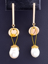 картинка Серьги Жемчуг 'XUPING' (позолота 18к) от магазина Wolves