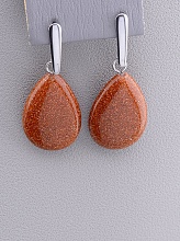 картинка Серьги 'Stainless Steel' Золотой Песок от магазина Wolves