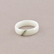 картинка Кольцо Керамика Фианит (родий) от магазина Wolves