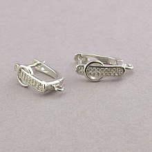 картинка Швензы с фианитами, родиевое покрытие от магазина Wolves