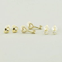 картинка Серьги 'Saiya' Фианит (позолота 18к (лимонная)) от магазина Wolves