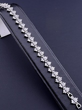 картинка Браслет 'XUPING' Фианит 19 см (родий) от магазина Wolves