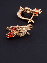 картинка Серьги 'Pataya' Фианит (позолота 18к) от магазина Wolves