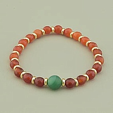 картинка Браслет 'SUNSTONES' Сердолик Агат 17 см от магазина Wolves