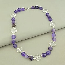 картинка Бусы 'SUNSTONES' Горный хрусталь Серебро(925) 53 см от магазина Wolves