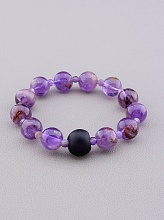 картинка Браслет 'SUNSTONES' Аметист Шунгит 16 см от магазина Wolves