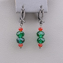 картинка Серьги 'SUNSTONES' Чешский хрусталь Фианит от магазина Wolves