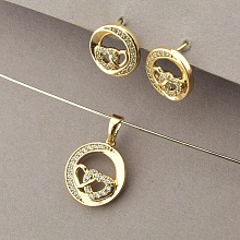 картинка Серьги+Кулон 'XUPING' Фианит  (позолота 18к) от магазина Wolves