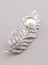 картинка Брошь Майорка Фианит (родий) от магазина Wolves