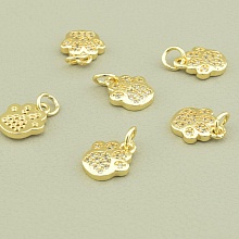 картинка Кулон Фианит 11х10мм (позолота 18к (лимонная)) от магазина Wolves