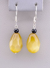 картинка Серьги 'SUNSTONES' Кошачий глаз Серебро(925) от магазина Wolves