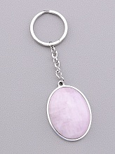 картинка Брелок 'Stainless Steel' Розовый кварц от магазина Wolves