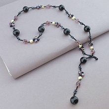 картинка Бусы Агат Жемчуг Чешский хрусталь 80 см от магазина Wolves