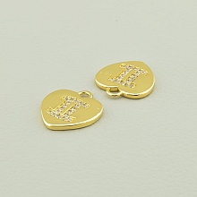 картинка Кулон Фианит 14х13 (позолота 18к (лимонная)) от магазина Wolves