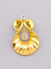 картинка Кулон Сrystal 40x28мм от магазина Wolves