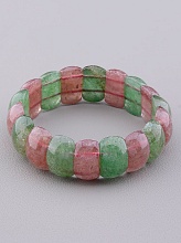 картинка Браслет Клубничный кварц Нефрит 19 см от магазина Wolves