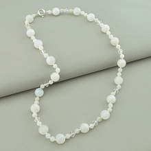 картинка Бусы 'SUNSTONES' Лунный камень Чешский хрусталь 51 см от магазина Wolves