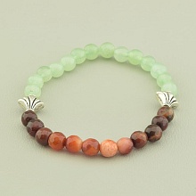 картинка Браслет 'SUNSTONES' Агат Нефрит 16 см от магазина Wolves