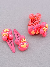 картинка Женский набор для волос: невидимка из пластика и резинка от магазина Wolves