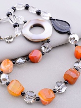 картинка Бусы Агат Сердолик Фианит 77 см от магазина Wolves