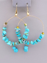 картинка Серьги 'Stainless Steel' Бирюза от магазина Wolves