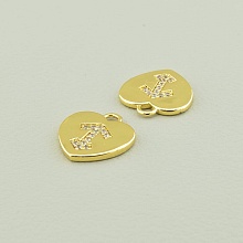 картинка Кулон Фианит 14х13 (позолота 18к (лимонная)) от магазина Wolves