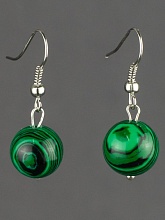 картинка Элитные Серьги Малахит №2 от магазина Wolves