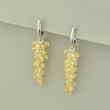 картинка Серьги 'SUNSTONES' Цитрин (родий) от магазина Wolves