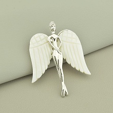 картинка Брошь Перламутр 60x45мм от магазина Wolves