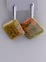 картинка Серьги 'Stainless Steel' Яшма от магазина Wolves