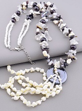 картинка Бусы Перламутр Гранат Гематит 60 см от магазина Wolves