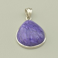 картинка Кулон Чароит 26х20мм (Серебро(925)) от магазина Wolves